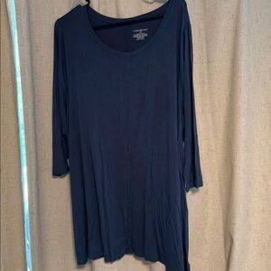Lane Bryant Navy Blue Relaxed Top
